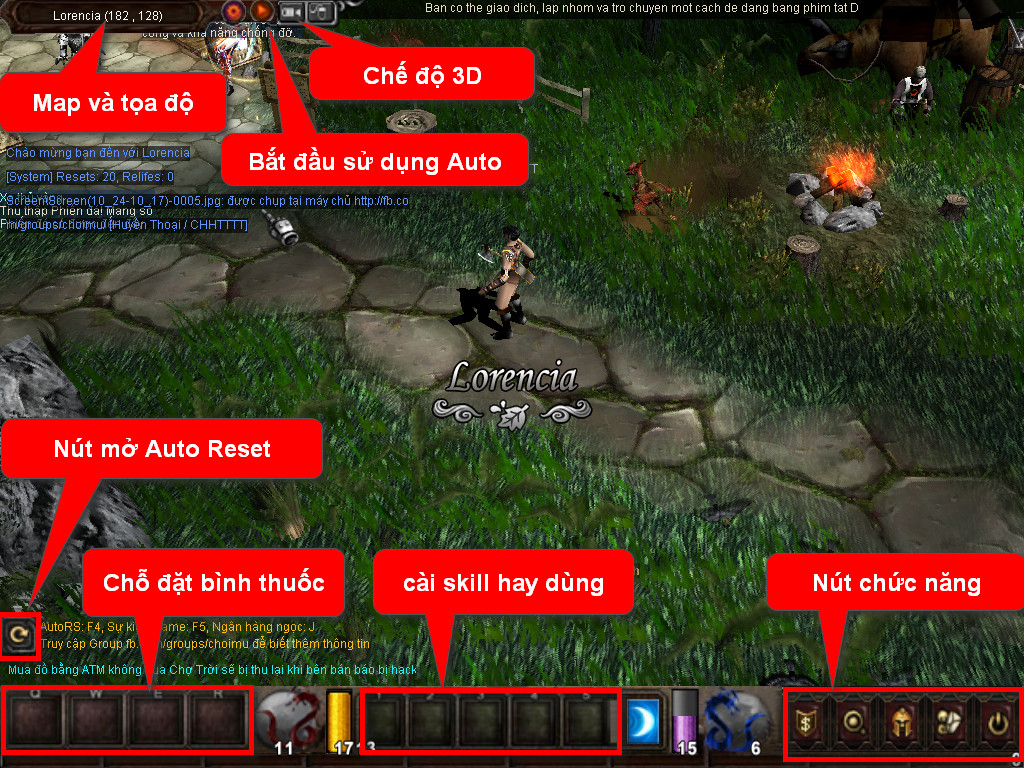 Chức năng chính của Game MU Thăng Long