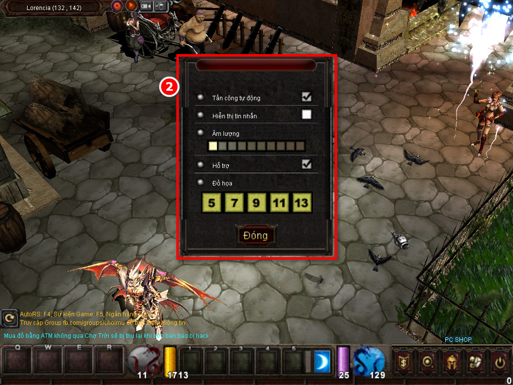 Chức năng chính của Game MU Thăng Long